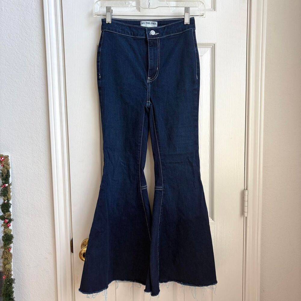 Free-people Women's Navy and Blue Jeans